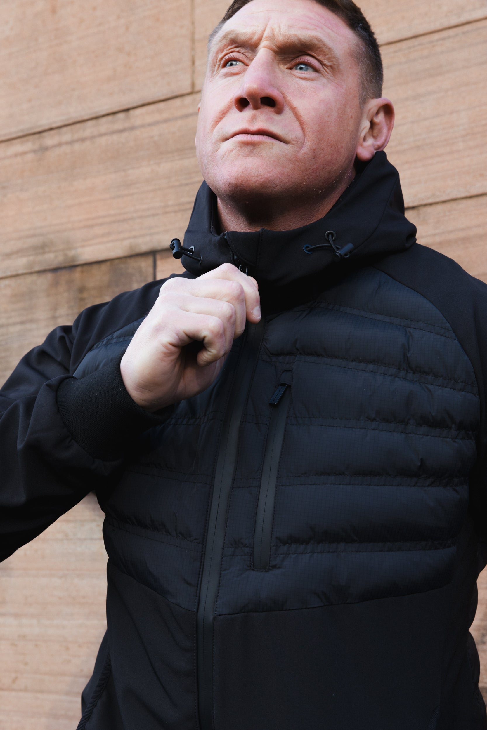 CARLO HYBRID JACKET :: ZWART