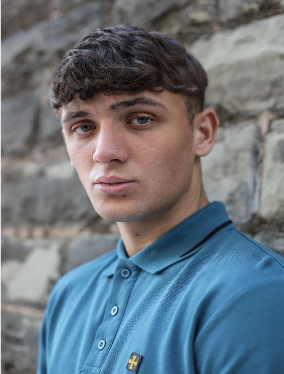 POLO PREMIUM MANCHES LONGUES :: INFINITY BLEU/NOIR