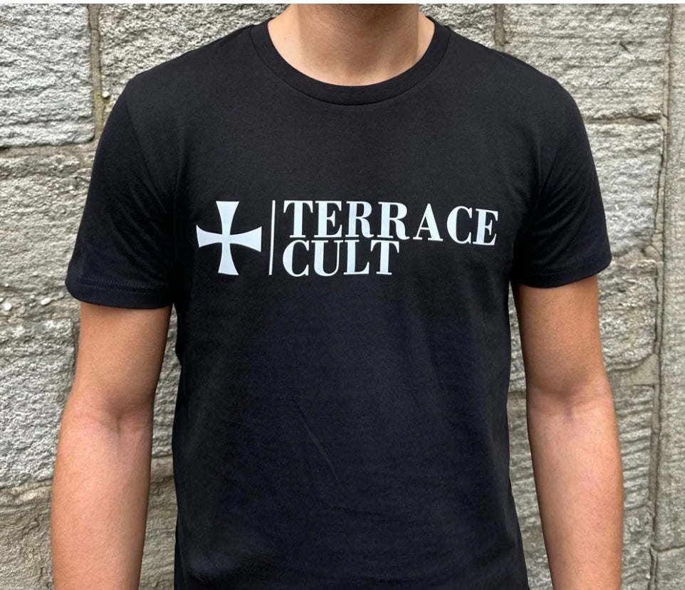 CULT X LOGO TEE :: BLACK/WHITE