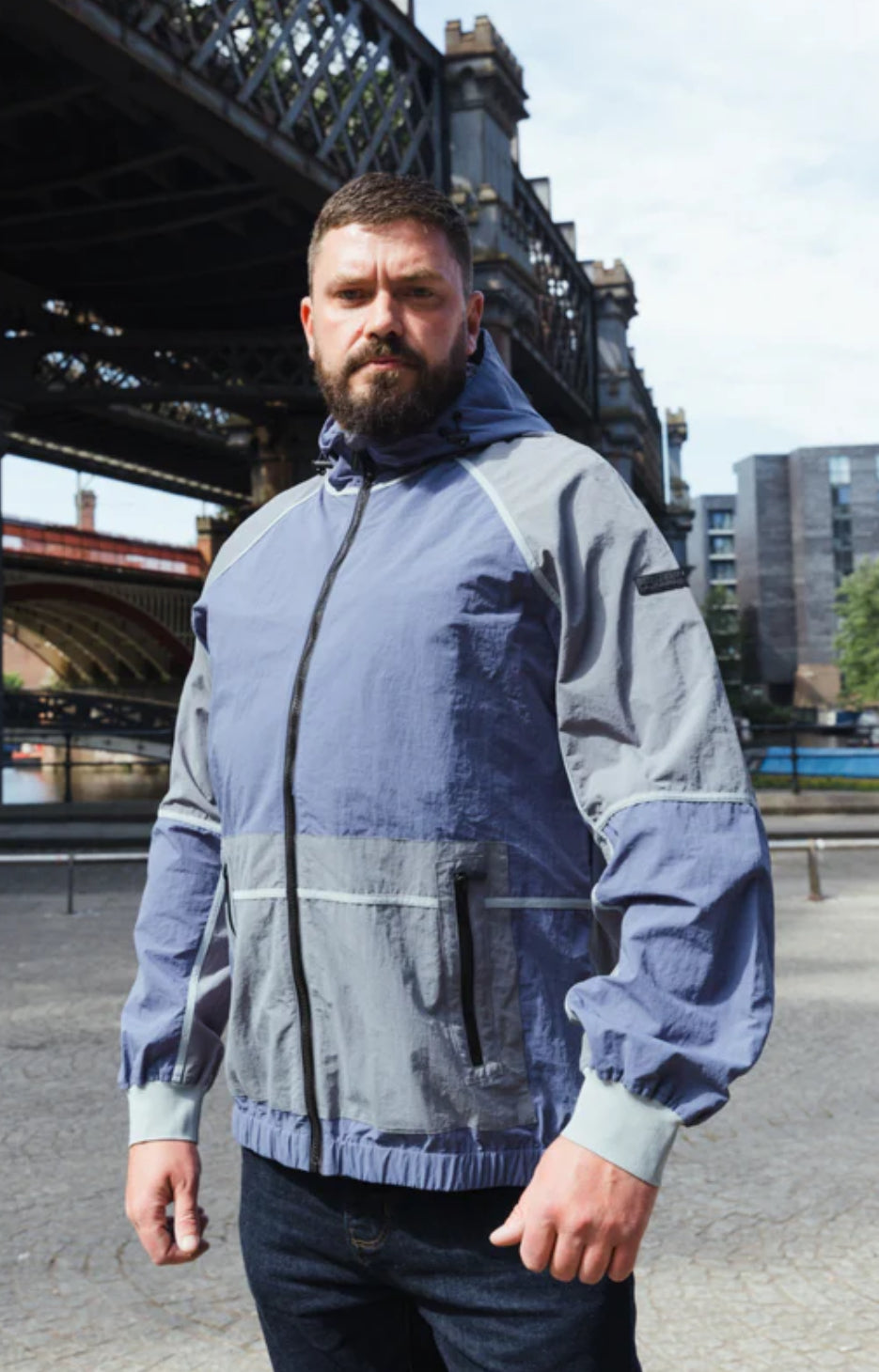 GALLO JACKET :: BLAUW/GRIJS