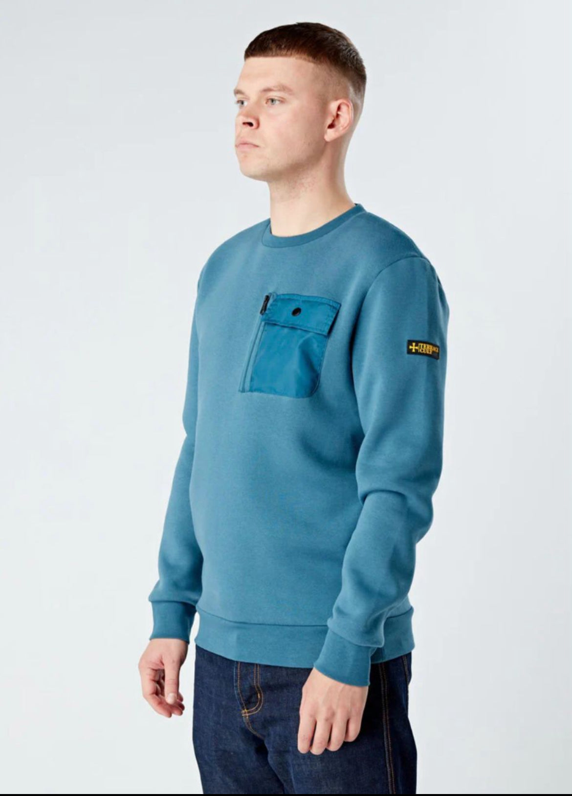 TERRACE CULT POCKET SWEATER :: INFINITY BLUE