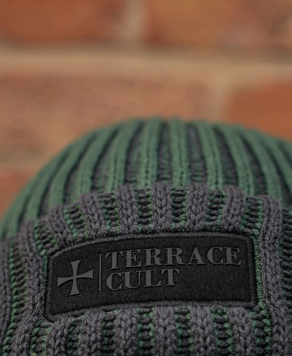 PREMIUM BEANIE :: KHAKI / DONKER GRIJS