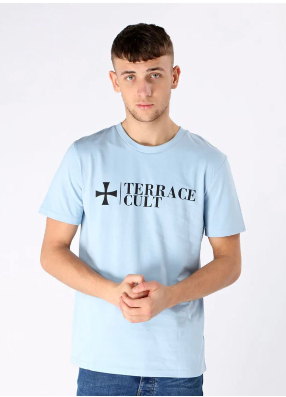 CULT X LOGO TEE :: LIGHT BLUE