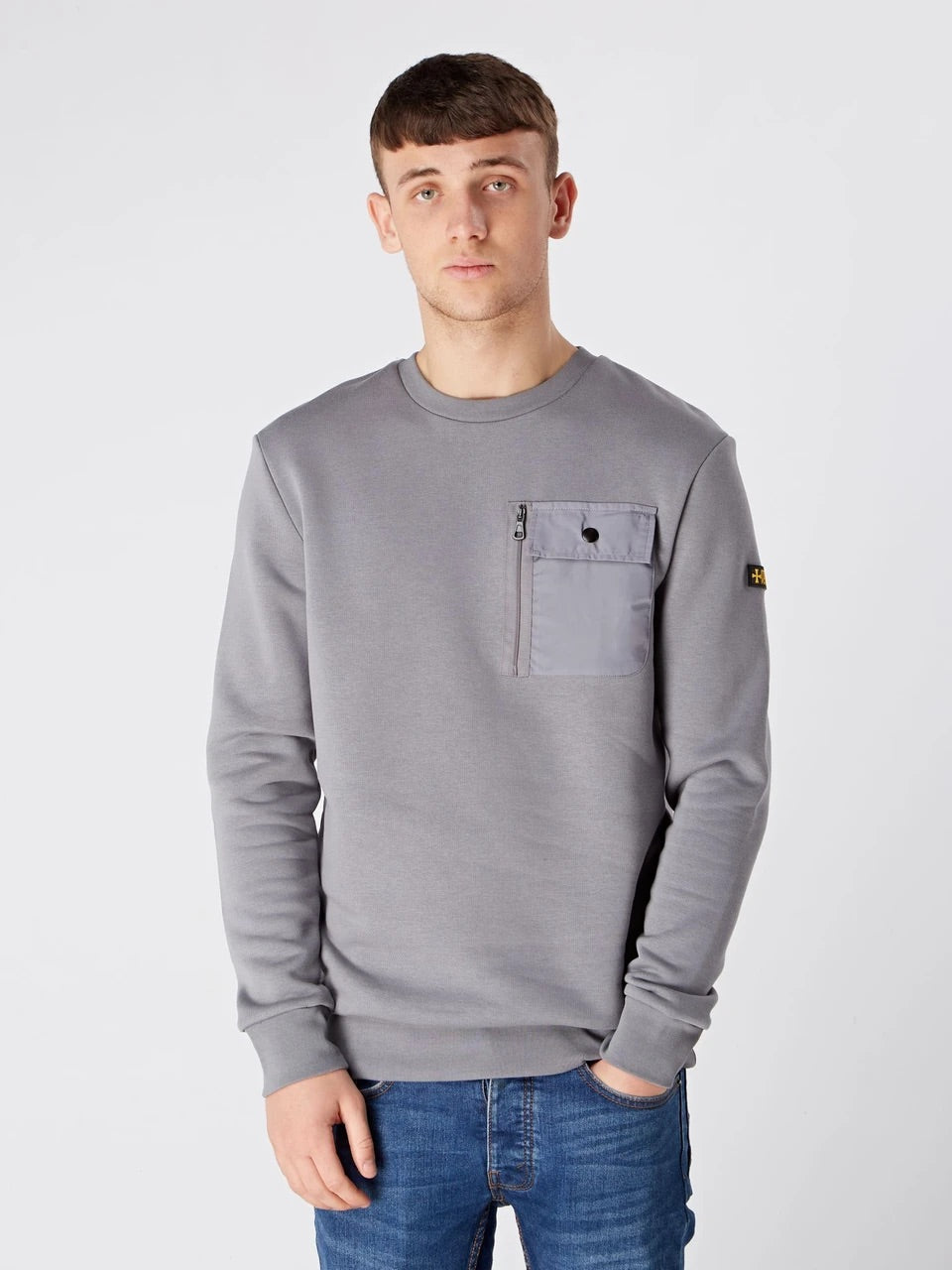 TERRACE CULT POCKET SWEATER :: GRIJS