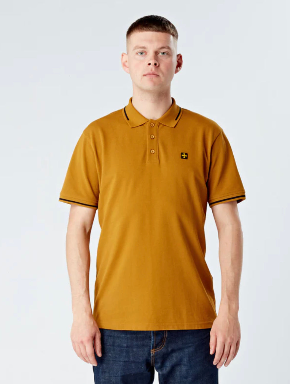 PREMIUM PIQUE POLO :: CUMIN/ZWART